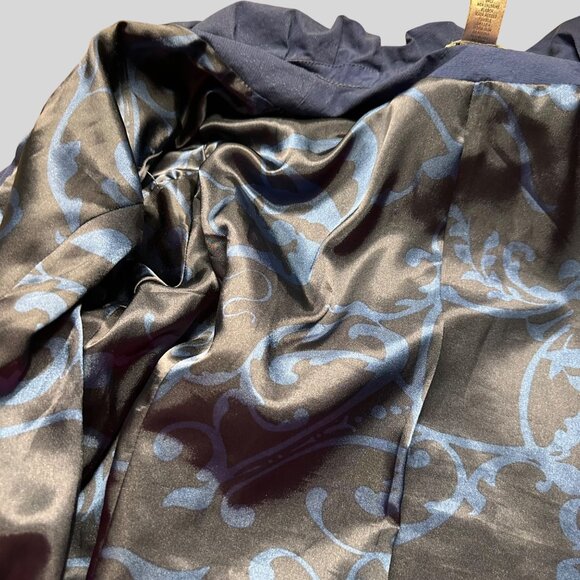 Chicos  Stylist Outerwear High Collared Button Up Jacket Blue Size 3 - Picture 6 of 8